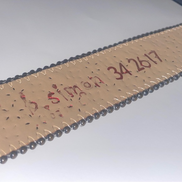 BB SIMON BELT W/ BLACK SWAROVSKI AND PEWTER PARACHUTE - BLACK - Picture 5 of 6